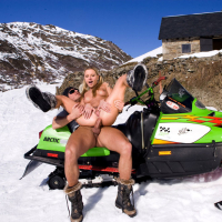 Liliane Tiger gets fucked hard in the snow