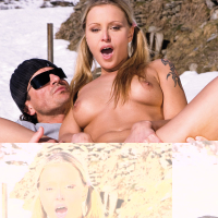 Liliane Tiger gets her tigth ass hole filled in the snow