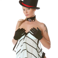 Blonde cabaret dancer Liliane Tiger getting naked