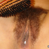 Laurie Vargas Combs Her Dark Bush