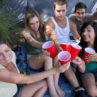 Horny teens fucking hard sex and sucking in gangbang party