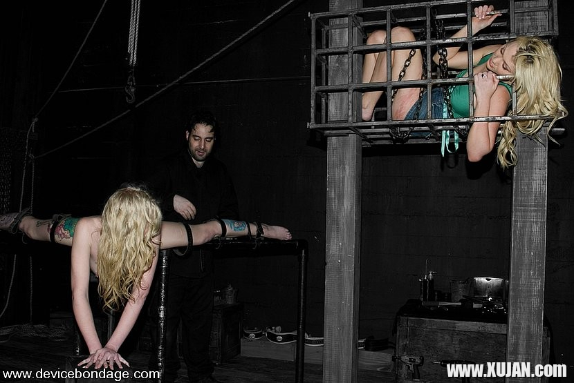 Samantha Sin and Sarah Jane Ceylon bound in dark dungeon - Photo #1562889
