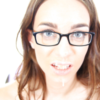 Amateur blowjob done by a wonderful cutie Tali Dova on her knees