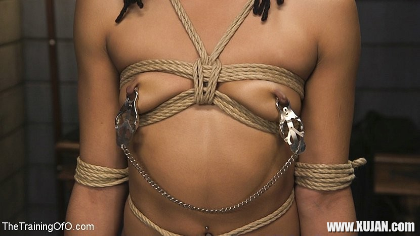 Kira Noir ebony is rope bound for anal bdsm sex training by Owen - Photo #1575417