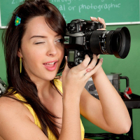 Natalie Heart takes off her Panties in a Classroom