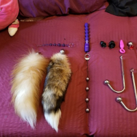 Outfits toys and wigs available for customs