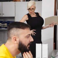 Short haired MILF Tanya Virago loves sucking and riding a hard shaft