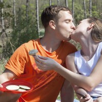 Cute Andrea Sixth gets he Muff plowed in the Field