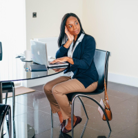 Ebony Lola Marie takes a large Dick at the Office