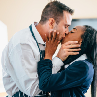 Ebony Lola Marie takes a large Dick at the Office