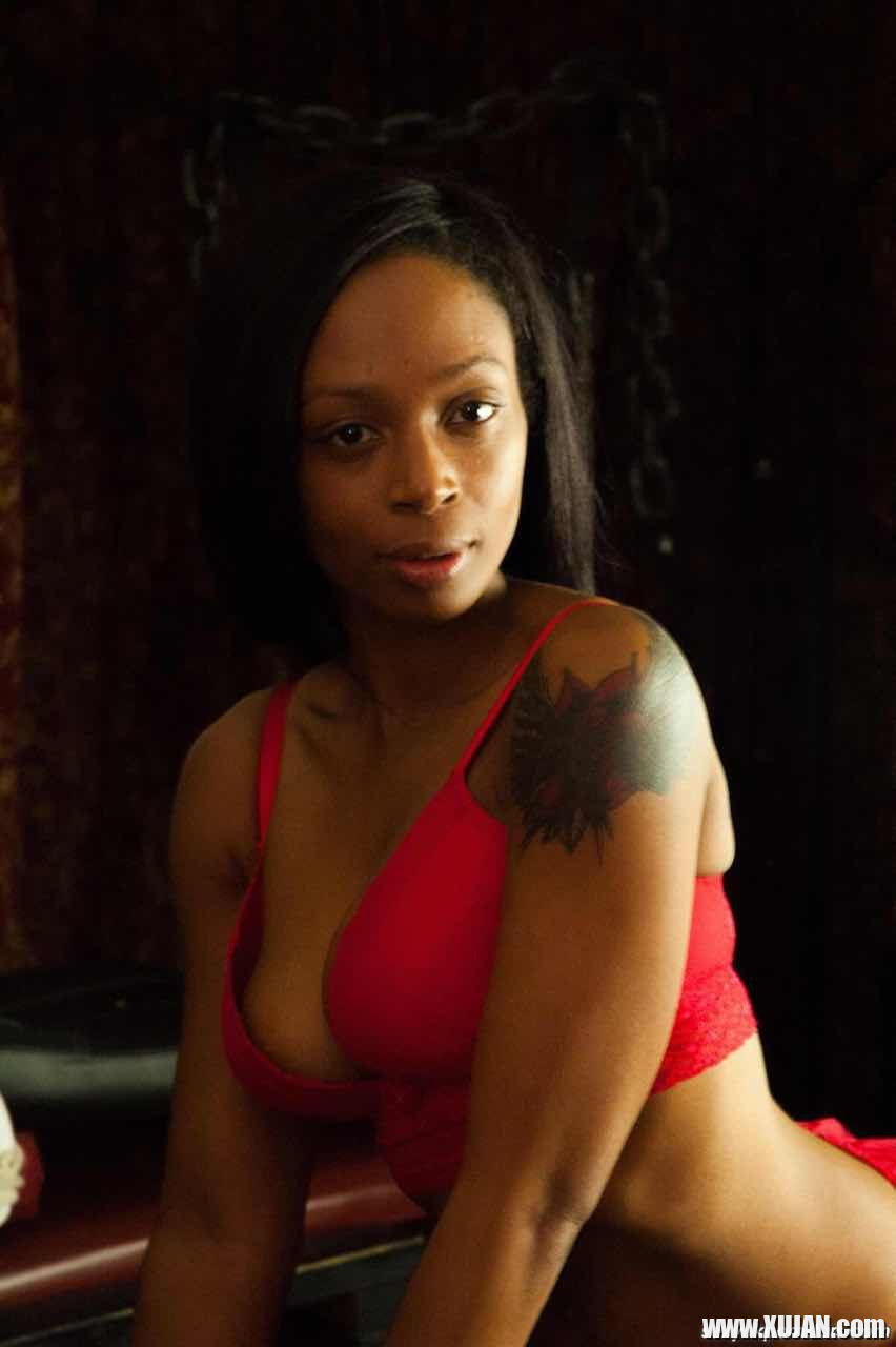 Black Babe Lola Marie wearing sexy red Underwear - Photo #1601790
