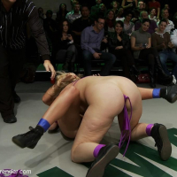 Princess Donna straps on and joins in as the Goddesses get a brutal fucking down