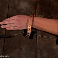 Princess Donna Dolores with bound blonde subgirl