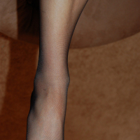 Hot Housewife Kelly wearing black lace Stockings