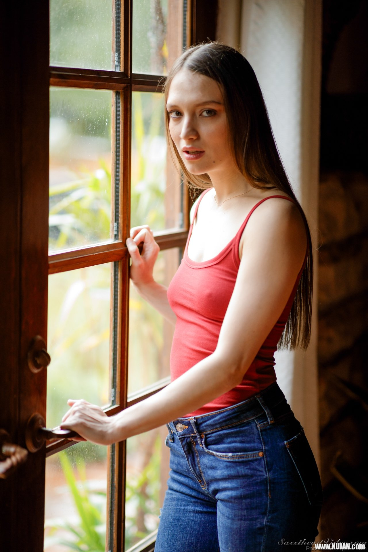 Beautiful girl Izzy Lush gets naked while posing by the window - Photo #1607669
