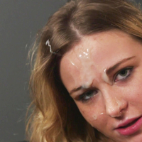 Huge facial for blonde