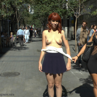 Innocent Lilyan Red is shamed around the streets of Madrid First shes chained