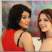 Foxy lesbians Kiera Winters Raven Rockette revealing their sexy bodies