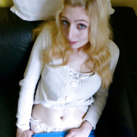 Busty Euro first timer Jessica Jensen shedding jeans before masturbating