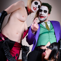 The Joker Cosplay Threesome with Jessica Jensen and Tina Kay