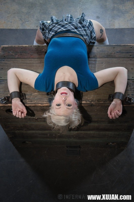 Ella Nova hot blonde strap bound with ballgag and ass spanked red - Photo #1623225