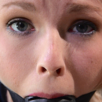 Ella Nova hot blonde strap bound with ballgag and ass spanked red
