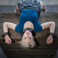Ella Nova hot blonde strap bound with ballgag and ass spanked red