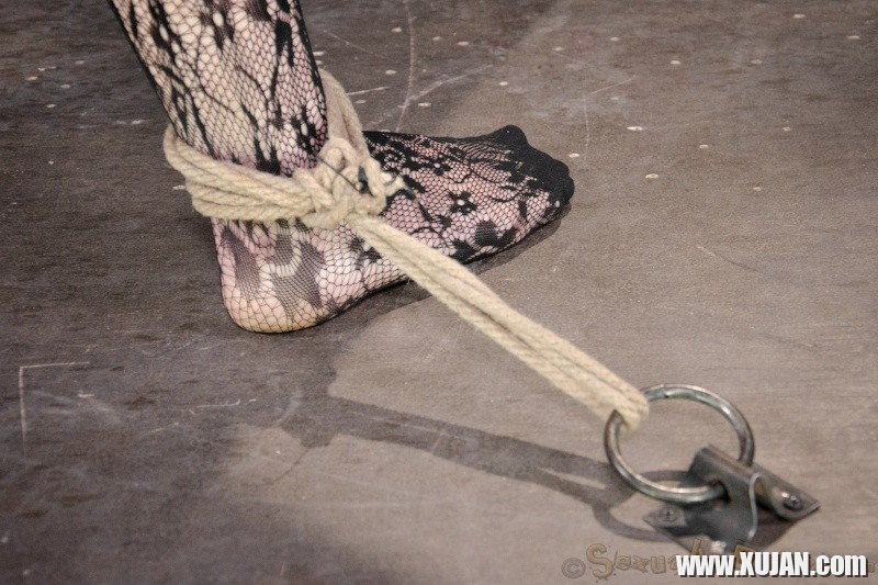 Ella Nova is rope bound in spread to a pole and black cock fucked - Photo #1623366
