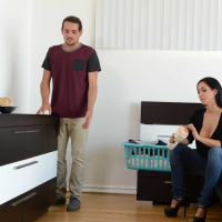 Housewife Isis Love finds her Step Sons Fleshlight