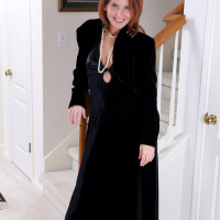 Sky Rodgers slips off her black Dress and Panties