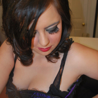 Plump teen posing in beautiful blue lingerie