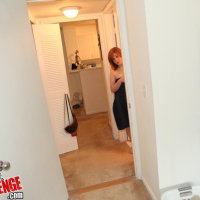 Redhead coed Sadie Kennedy makes a sex tape at home
