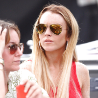 Lindsay Lohan on location for Ugly Betty in Queens