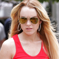 Lindsay Lohan on location for Ugly Betty in Queens