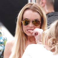 Lindsay Lohan on location for Ugly Betty in Queens