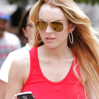 Lindsay Lohan on location for Ugly Betty in Queens
