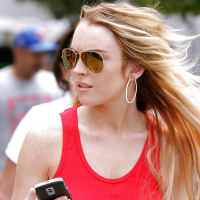 Lindsay Lohan on location for Ugly Betty in Queens