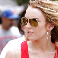 Lindsay Lohan on location for Ugly Betty in Queens