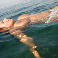 Aneta Buena and Kora Kryk in sea