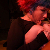 Curvy alt milf Proxy Paige is sucking and getting assfucked during gangbang