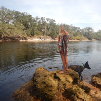 blonde desire goes topless by campfire and nonnude public shoot near river