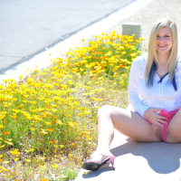Danielle FTV gets naked on the street