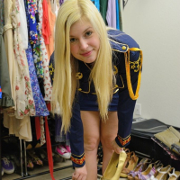 Danielle FTV spreading pussy in her military uniform