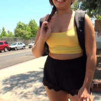 Amateur cutie Luna Leve gets picked up by a stranger and fucks him