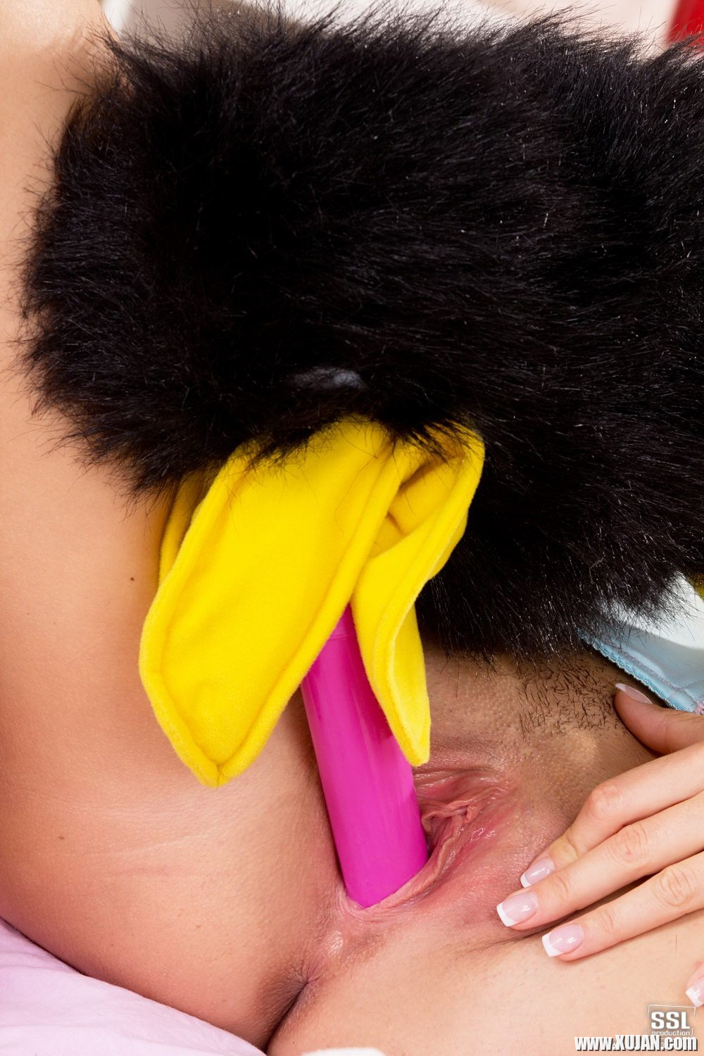 Cute Sandra Shine plays with a hand Puppet and Dildo - Photo #1678101