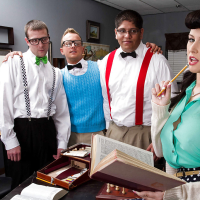 Wellstacked coed Alexis Grace gets fucked by a naughty nerdy guy