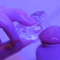 Ginger Mary in a bathtub rubbing her holes and tits with an ice cube