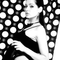 Black and white pictures of Evelyn Lory Stripping