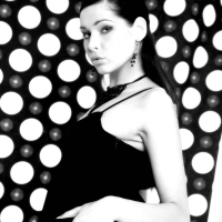 Black and white pictures of Evelyn Lory Stripping