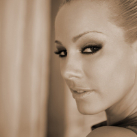 Vega Vixen posing in erotic black and white Photos